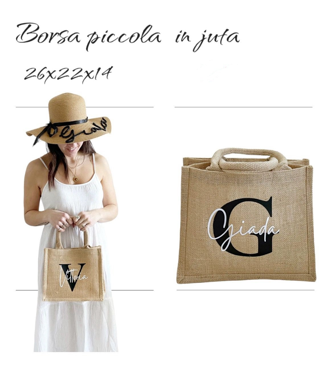 Borsa in juta personalizzata SMALL